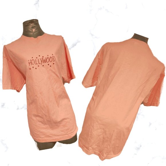 ♣♣ Lime Green "Hawaii" & Pink "Hollywood" T-Shirt - Picture 3 of 4